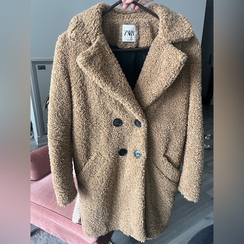 Zara Women's Brown Teddy Jacket